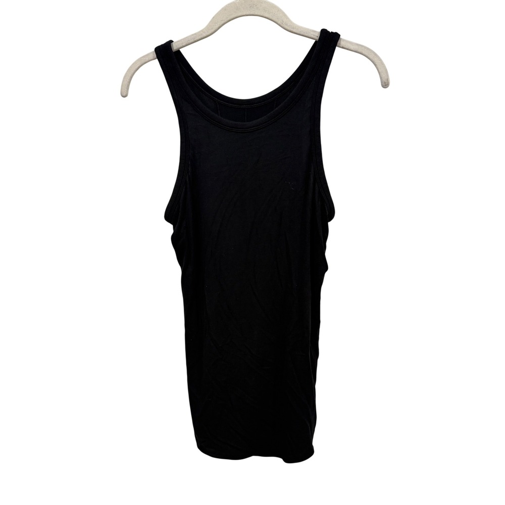 Lululemon Ribbed Racerback Tank‎ Top Black Slim Fit Activewear Scoop Neck
